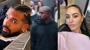 Rapper canadense Drake deixa internet pegando fogo após alimentar rumores de briga com Kanye West em música nova - Foto: Reprodução / Instagram / Getty Images