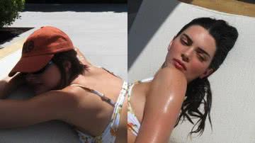 Modelo e influenciadora Kendall Jenner atualiza bronzeado e deixa seguidores babando com corpão em banho de sol - Foto: Reprodução / Instagram