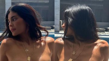 Bilionária e modelo Kylie Jenner deixa fãs babando ao posar tomando sol em piscina de mansão - Foto: Reprodução / Instagram