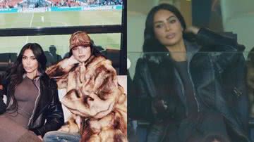 Socialite e empresária Kim Kardashian foi ao jogo de futebol com os filhos e com a modelo Kendall Jenner - Foto: Reprodução / Instagram